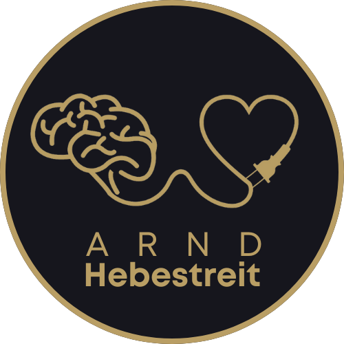 Das Logo vom Mentalcoach in Mühlheim an der Ruhr: Ein Gehirn und ein Herz verbinden sich über ein Energiekabel.